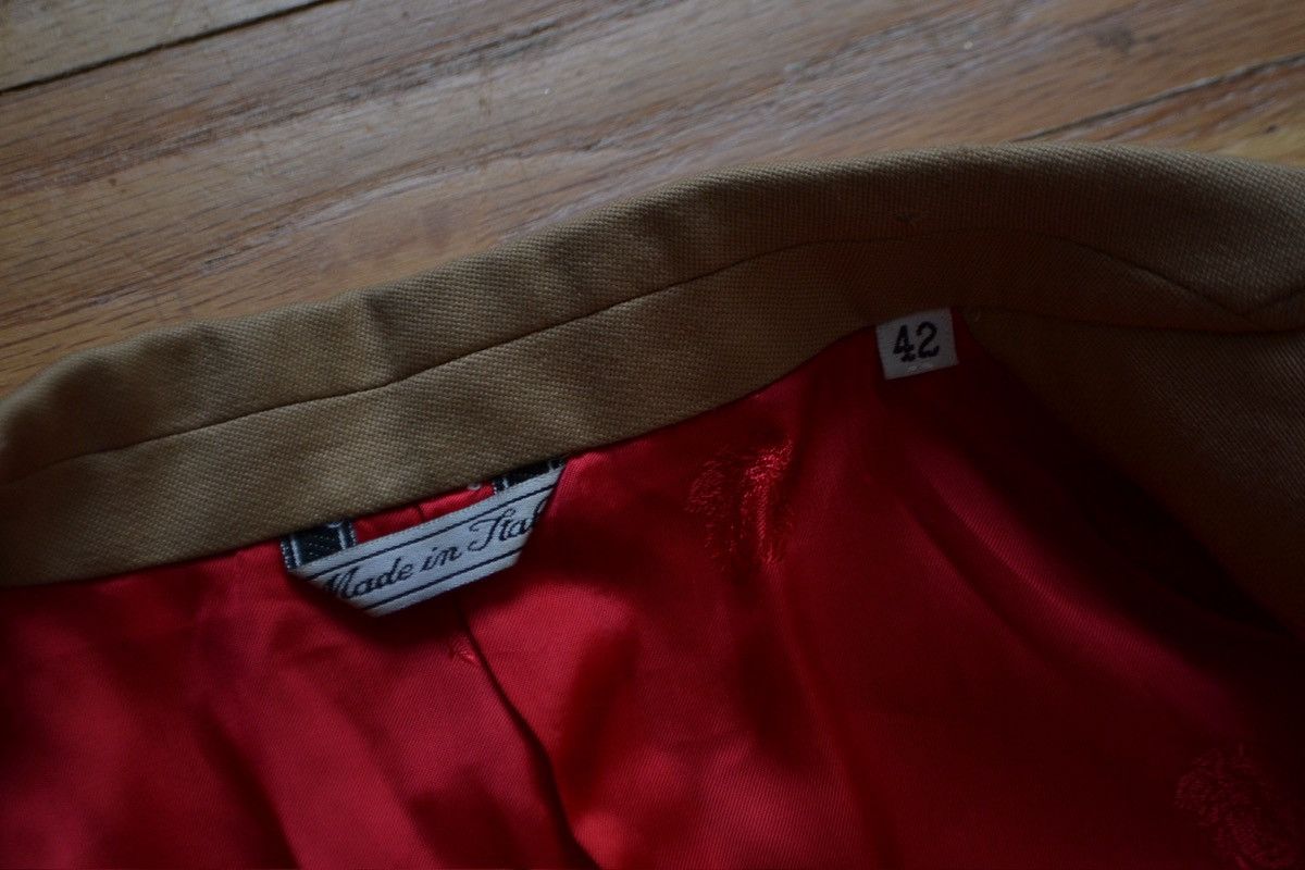 Versace FW1999 Contrast Red Rayon Lined Wool Pant Suit Size M / US 6-8 / IT 42-44 - 18 Thumbnail