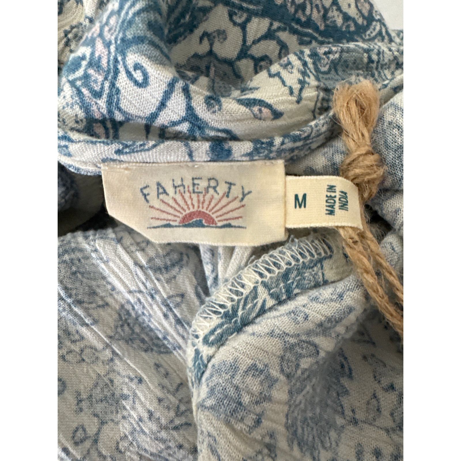 Faherty FAHERTY Eden Dress In Blue Water Floral Medium NWT Size M / US 6-8 / IT 42-44 - 8 Thumbnail