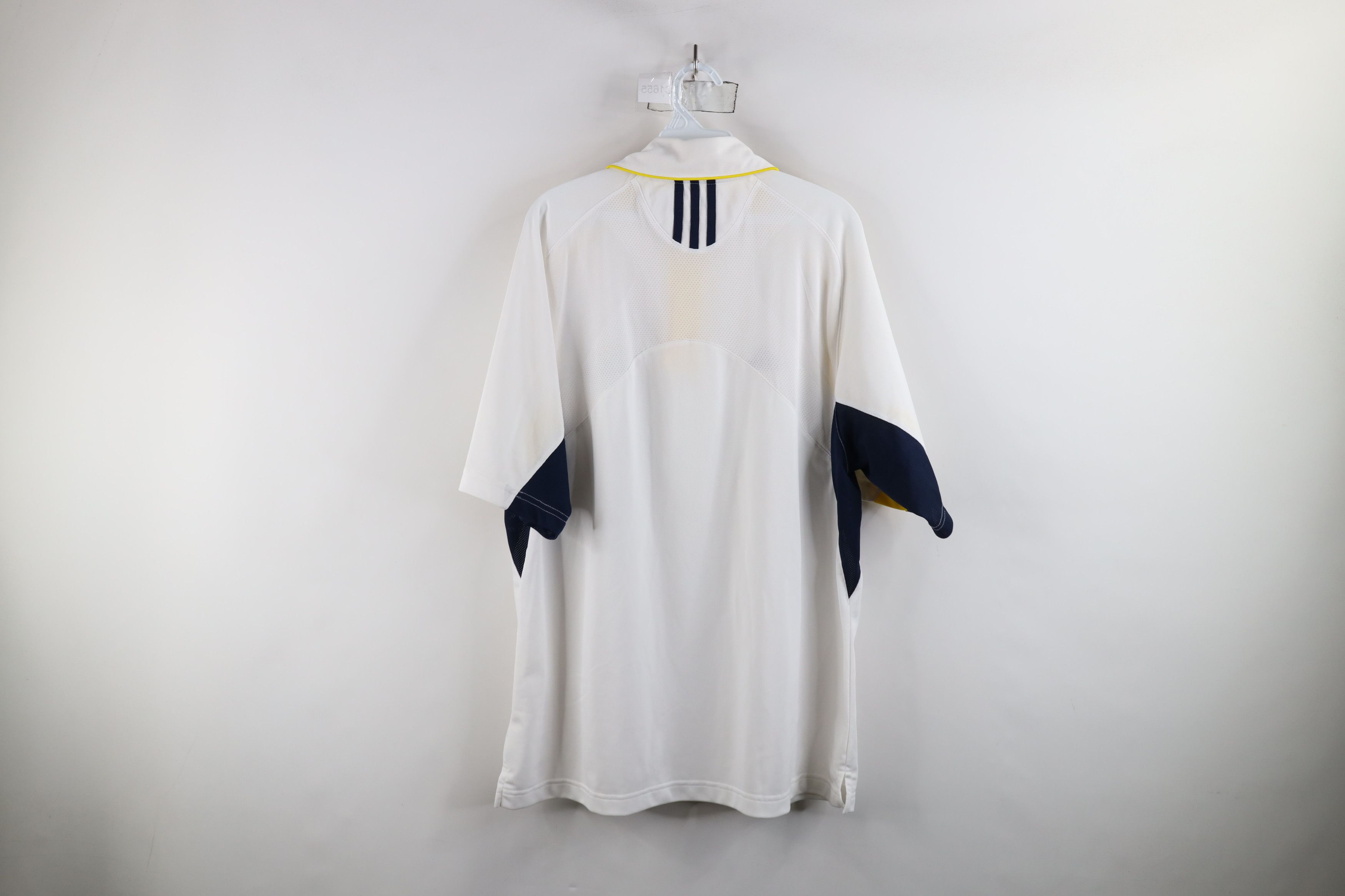 Adidas × Vintage Adidas University of Michigan Football Polo Shirt White Size US L / EU 52-54 / 3 - 12 Thumbnail