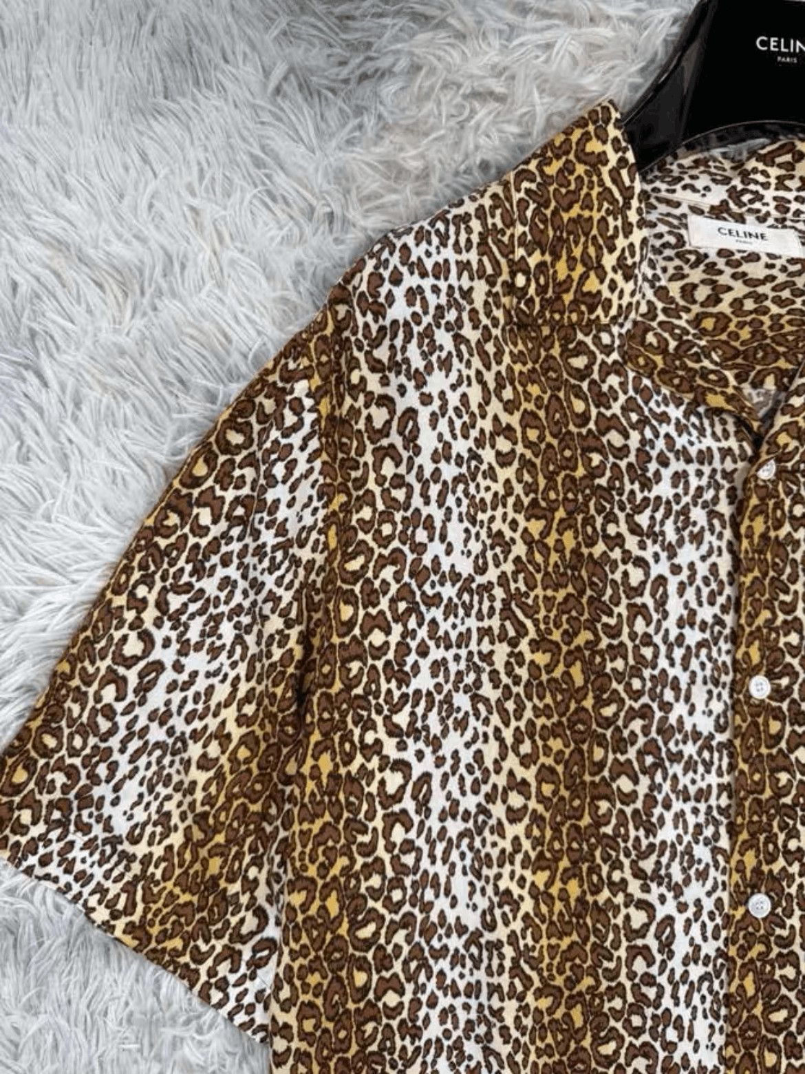 Celine Celine Sz 39 Celine 23SS Leopard Hawaii Shirt-2506 Size US M / EU 48-50 / 2 - 2 Thumbnail