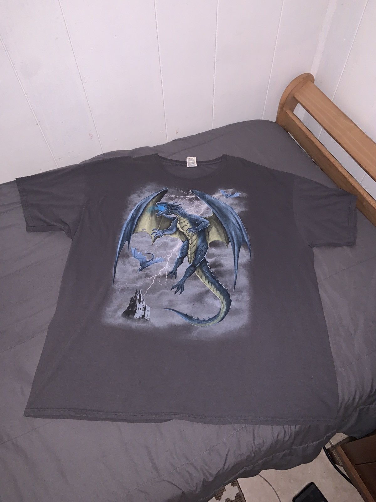 Fruit Of The Loom Vintage - Fruit Of The Loom - Blue Dragons T - SIZE 3XL Size US XXL / EU 58 / 5 - 1 Thumbnail