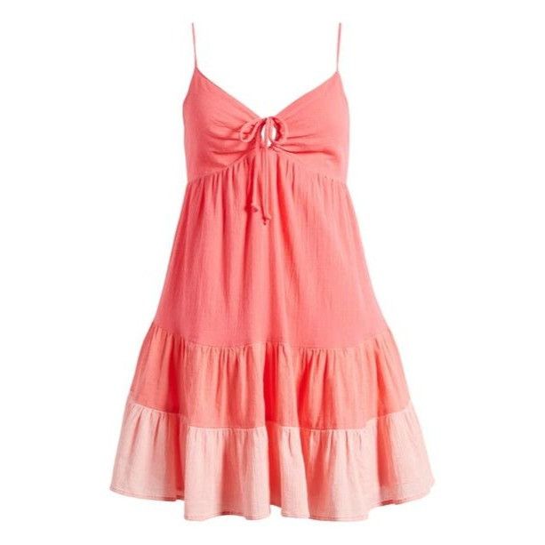 Other Bp Junior's Floral Tiered Cotton Babydoll Dress In Pink Mul Size M / US 6-8 / IT 42-44 - 1 Thumbnail