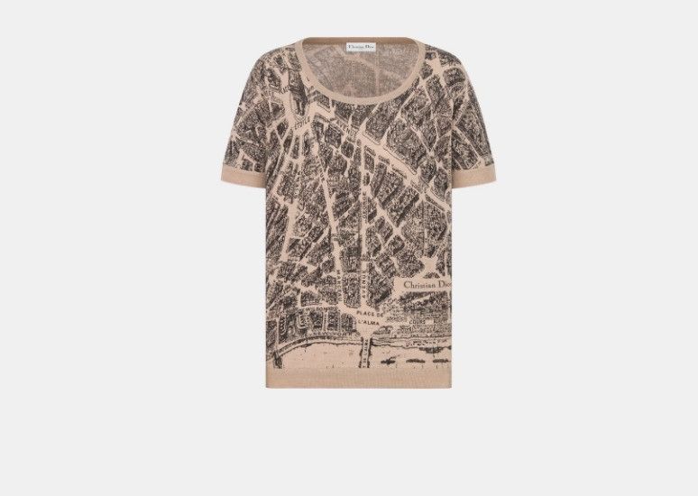 Dior o1w1db10425 324S28A T-Shirt in Black & Beige Size XL / US 12-14 / IT 48-50 - 1 Thumbnail
