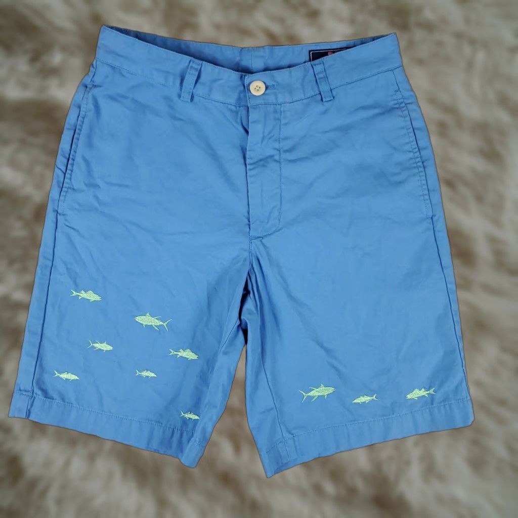 Vineyard Vines VINTAGE Vineyard Vines Shorts Mens Size 28 Casual Flat Front Chino Blue 90s Sport Size US 28 / EU 44 - 1 Thumbnail