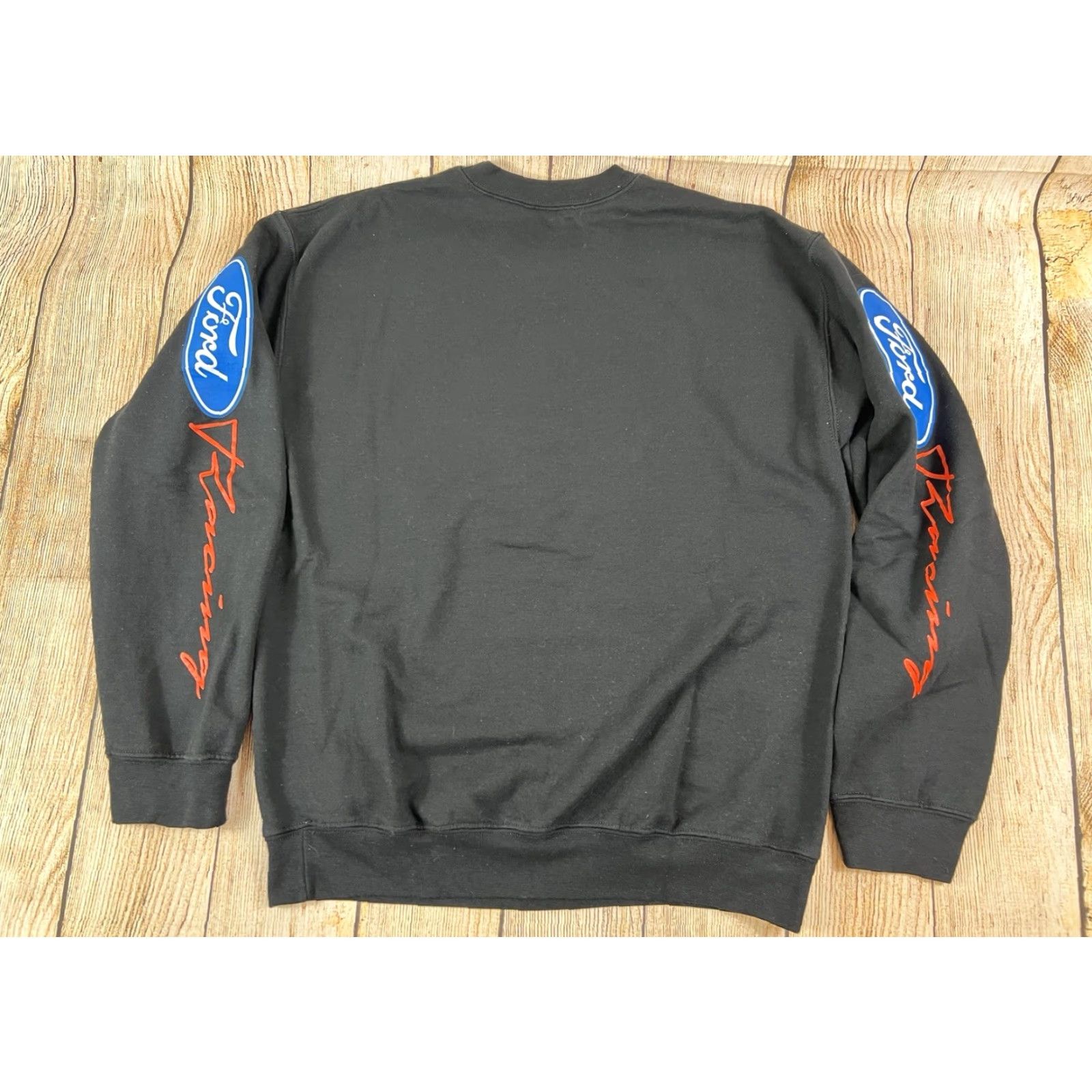 Ford Ford Sweatshirt Racing Into The Future Black Size M Men Pullover Crewneck Casual Casual Modern Logo USA College Sports Cotton Regular Fit Long Sleeve Size US M / EU 48-50 / 2 - 2 Thumbnail
