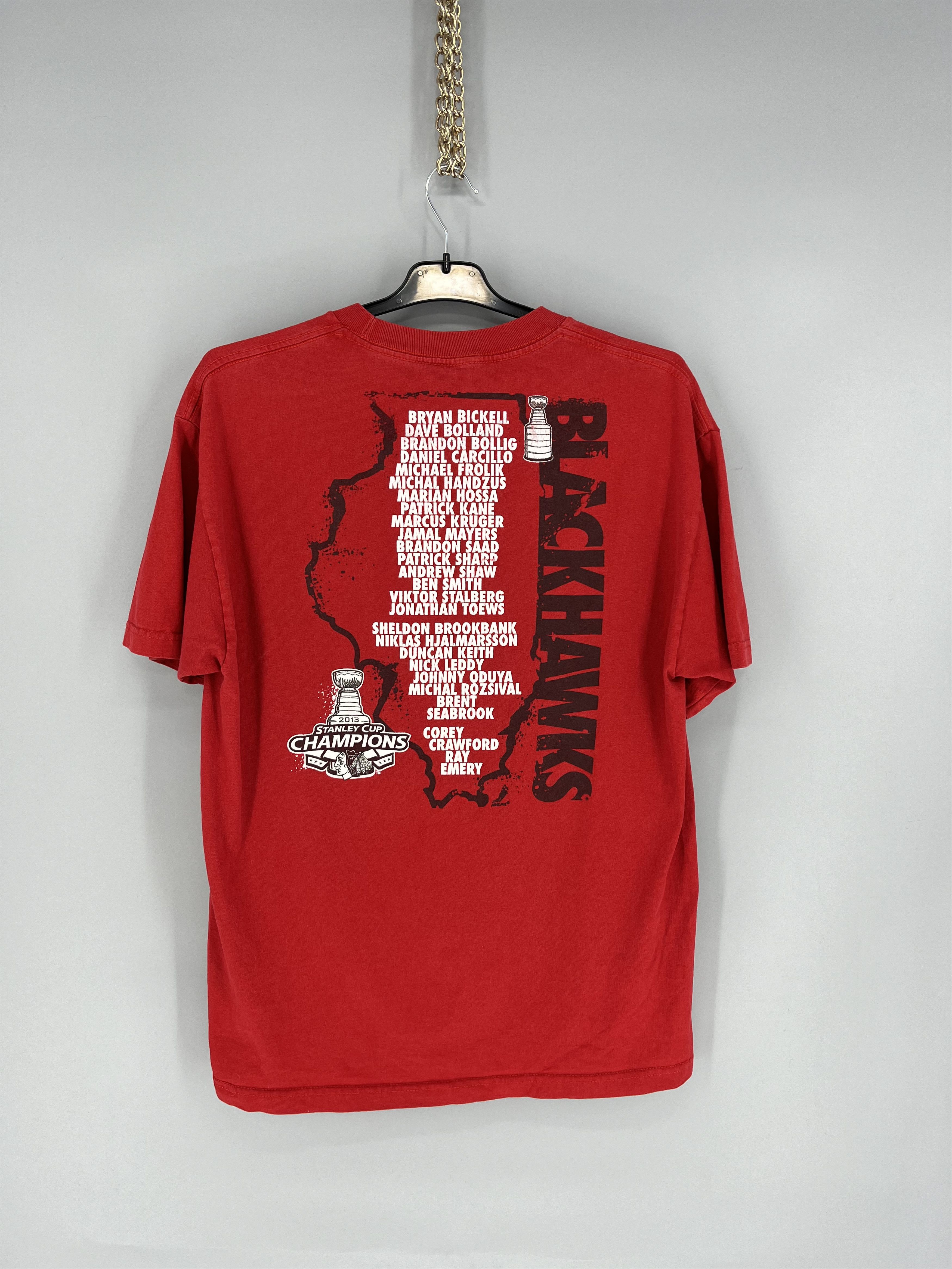 NHL Reebok Chicago Blackhawks Hockey 2013 Stanley Cup Champions Size US L / EU 52-54 / 3 - 9 Thumbnail