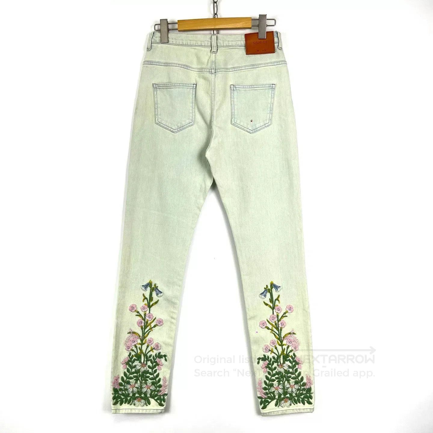 Gucci Gucci Heavy Embroidered Floral Jeans. Size 27" / US 4 / IT 40 - 2 Thumbnail