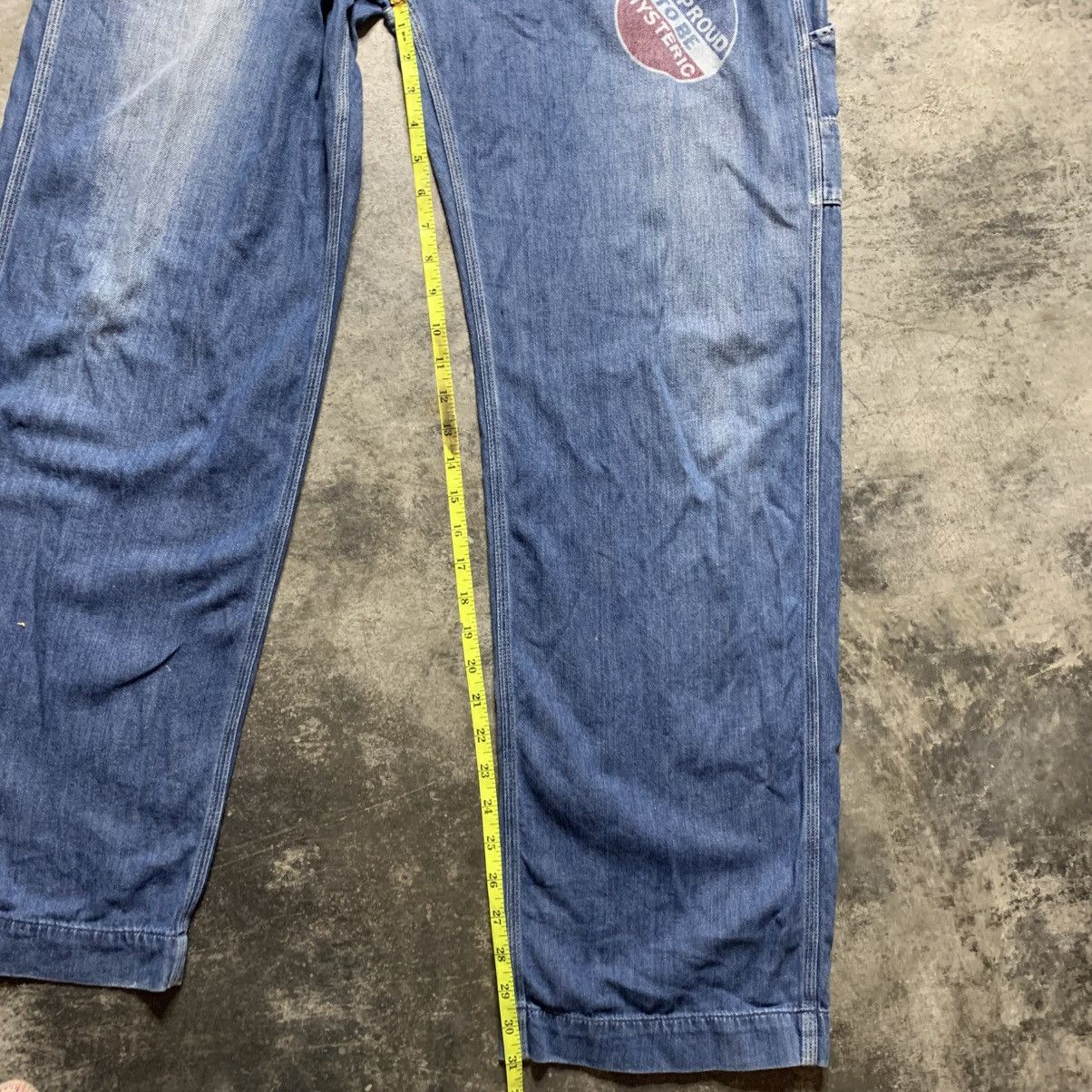 Hysteric Glamour × Japanese Brand Vintage Hysteric Glamour Overalls Multi Printed Logo Denim Size US 33 - 17 Thumbnail
