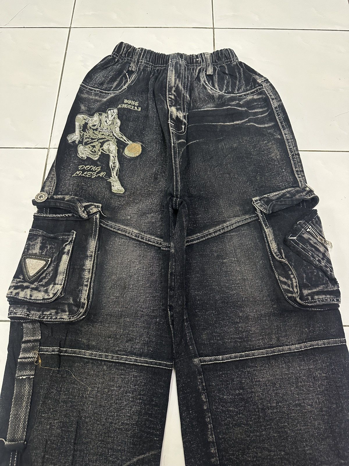 Japanese Brand × Vintage Vintage Fashion Basketball Baggy Cargo Jeans Size US 30 / EU 46 - 3 Thumbnail