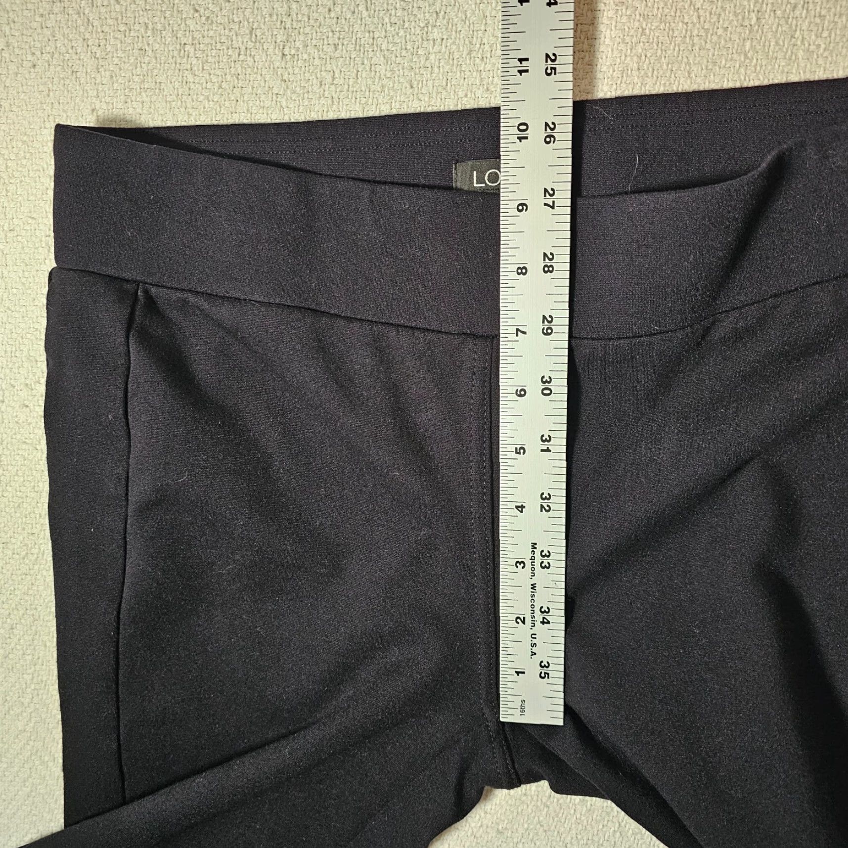 Ann Taylor Ann Taylor Loft Pants Womens Medium Legging Pointe Knit Skinny Black Stretch Dress Pants Regular Size 32" / US 10 / IT 46 - 6 Thumbnail