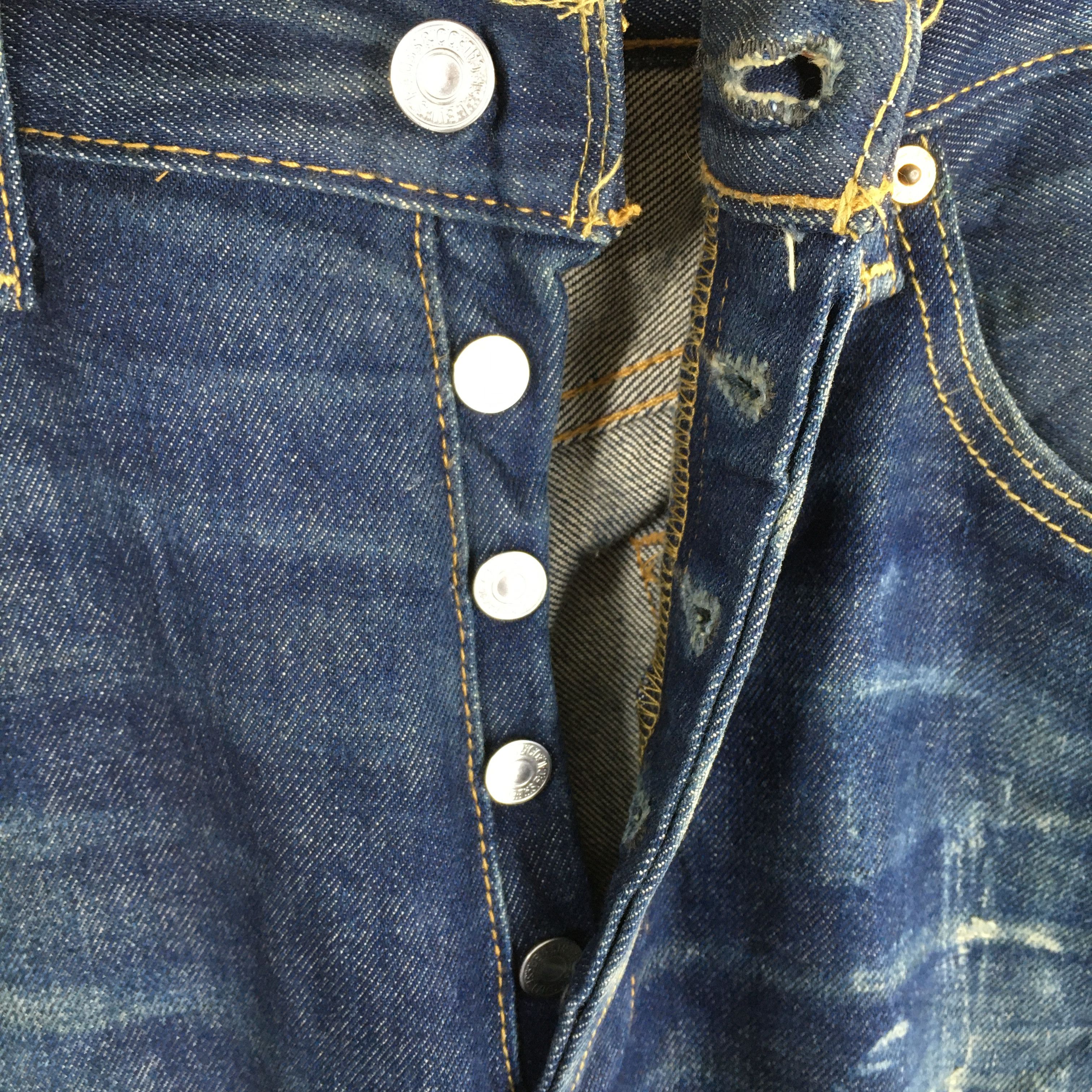 Levi's Size 32x30.5 Vintage 90s Levi's 501 Faded Blue Jeans S428 Size US 32 / EU 48 - 6 Thumbnail