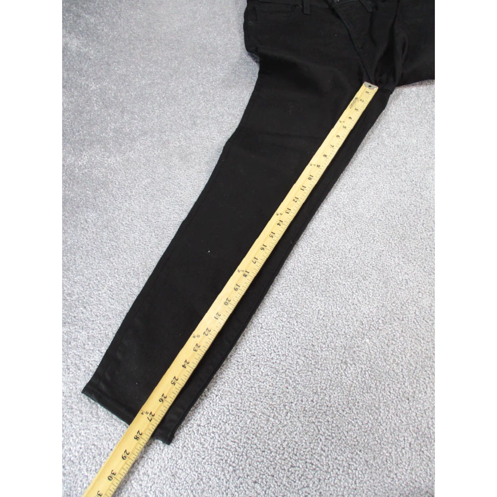 J.Crew VINTAGE J.CREW Mercantile Jeans Womens 29 Curvy Skinny Black Denim NEW Size 29" - 4 Thumbnail
