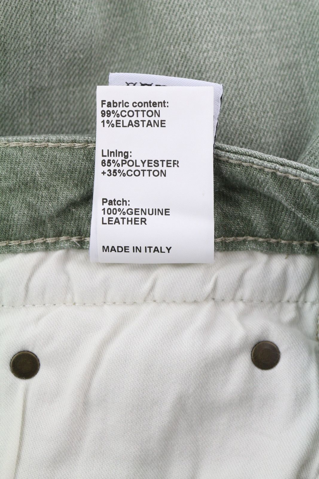 R13 BOY STRAIGHT 30 Cropped Army Green Stretch 84482 Size 30" / US 8 / IT 44 - 11 Thumbnail