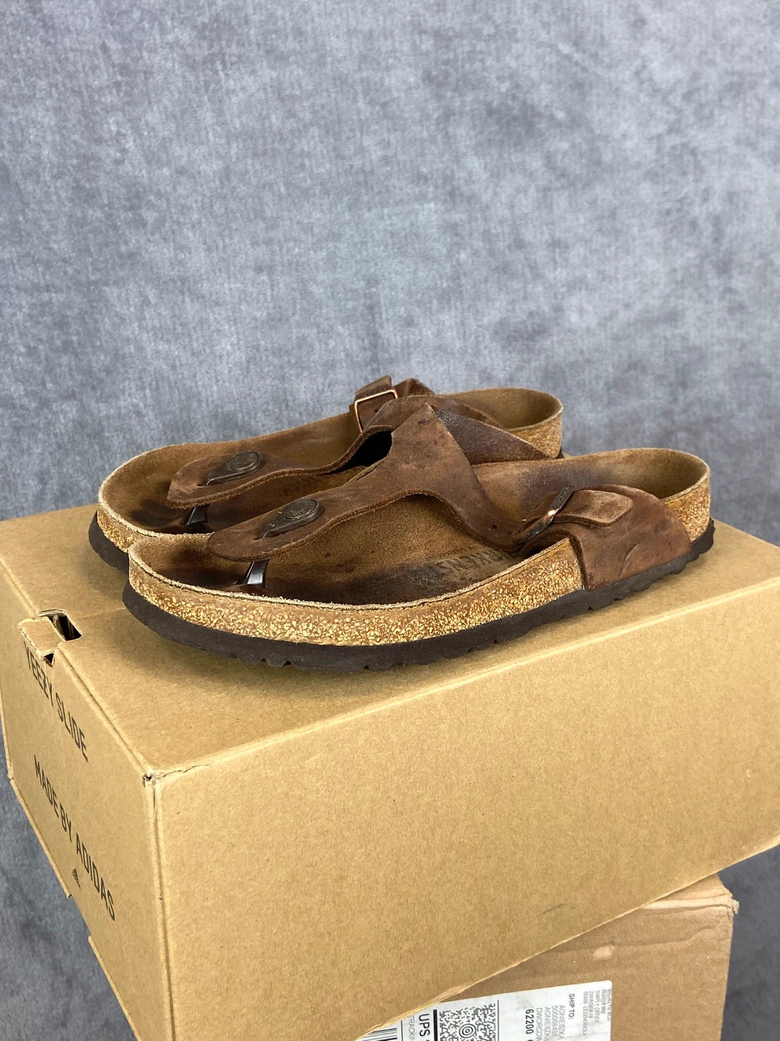 Birkenstock Birkenstock Brown Leather Sandals Size 38 Size US 5.5 / EU 38 - 1 Thumbnail
