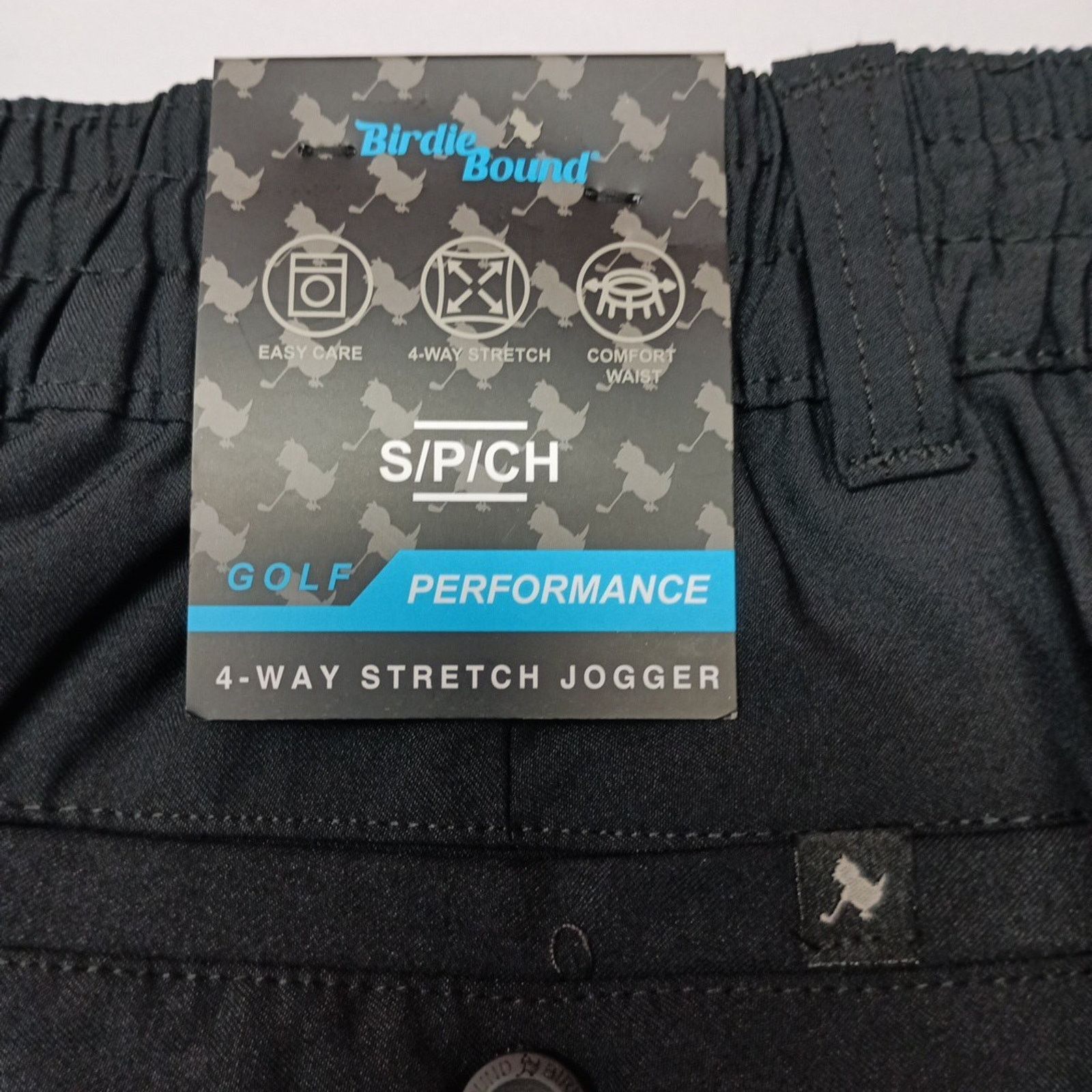 Other Birdie Bound Golf Joggers Men's S Black Stretch Drawstring Size US 29 - 2 Thumbnail