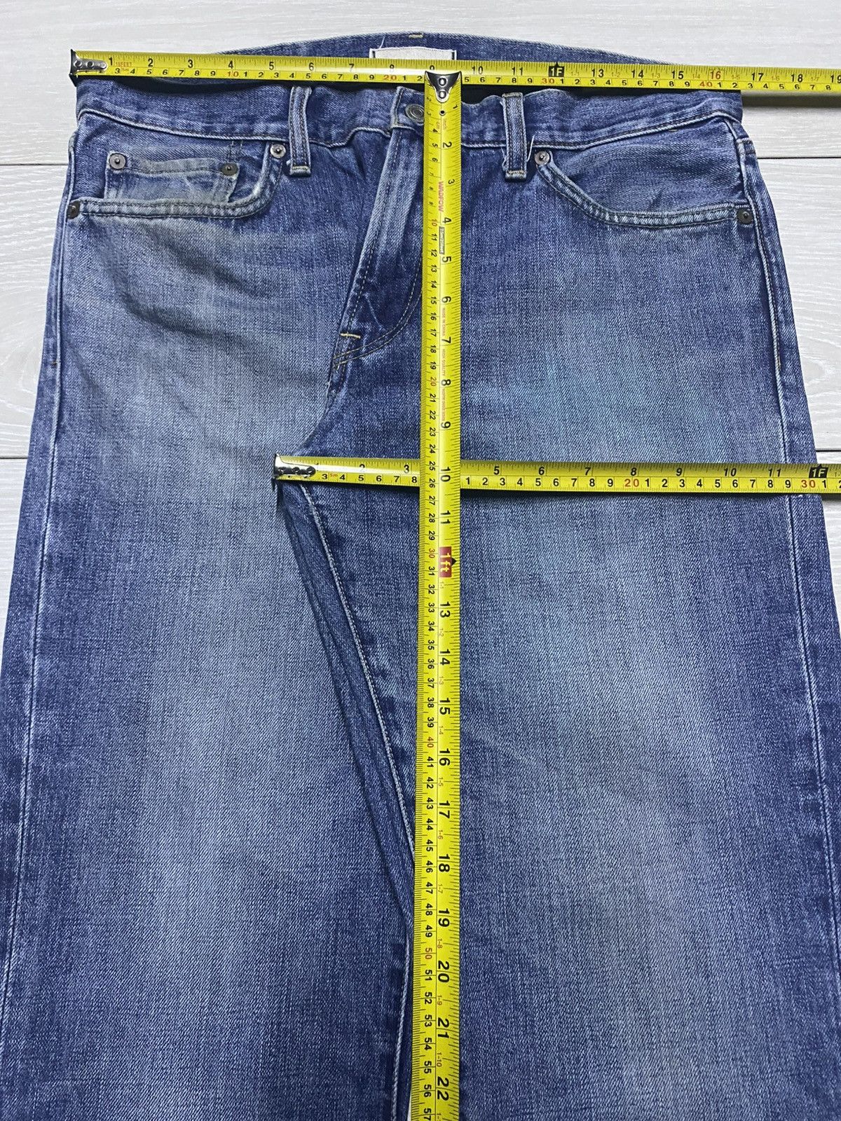 Takashi Murakami × Uniqlo Vintage Uniqlo UJ Faded Wash Distressed Loose Jeans Size US 33 - 12 Thumbnail