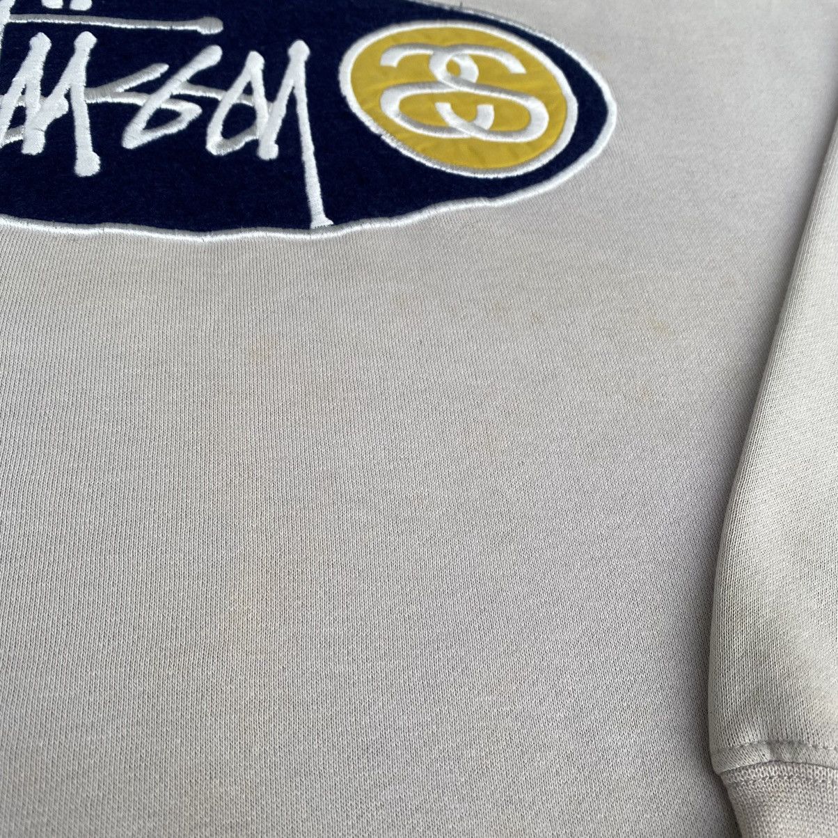 Stussy × Vintage Vintage 1990s Stussy Embroidered Logo Crewneck Sweatshirts Size US L / EU 52-54 / 3 - 5 Thumbnail