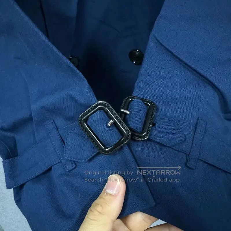 Burberry Burberry Men's Blue Cotton Overcoat. Size US M / EU 48-50 / 2 - 4 Thumbnail