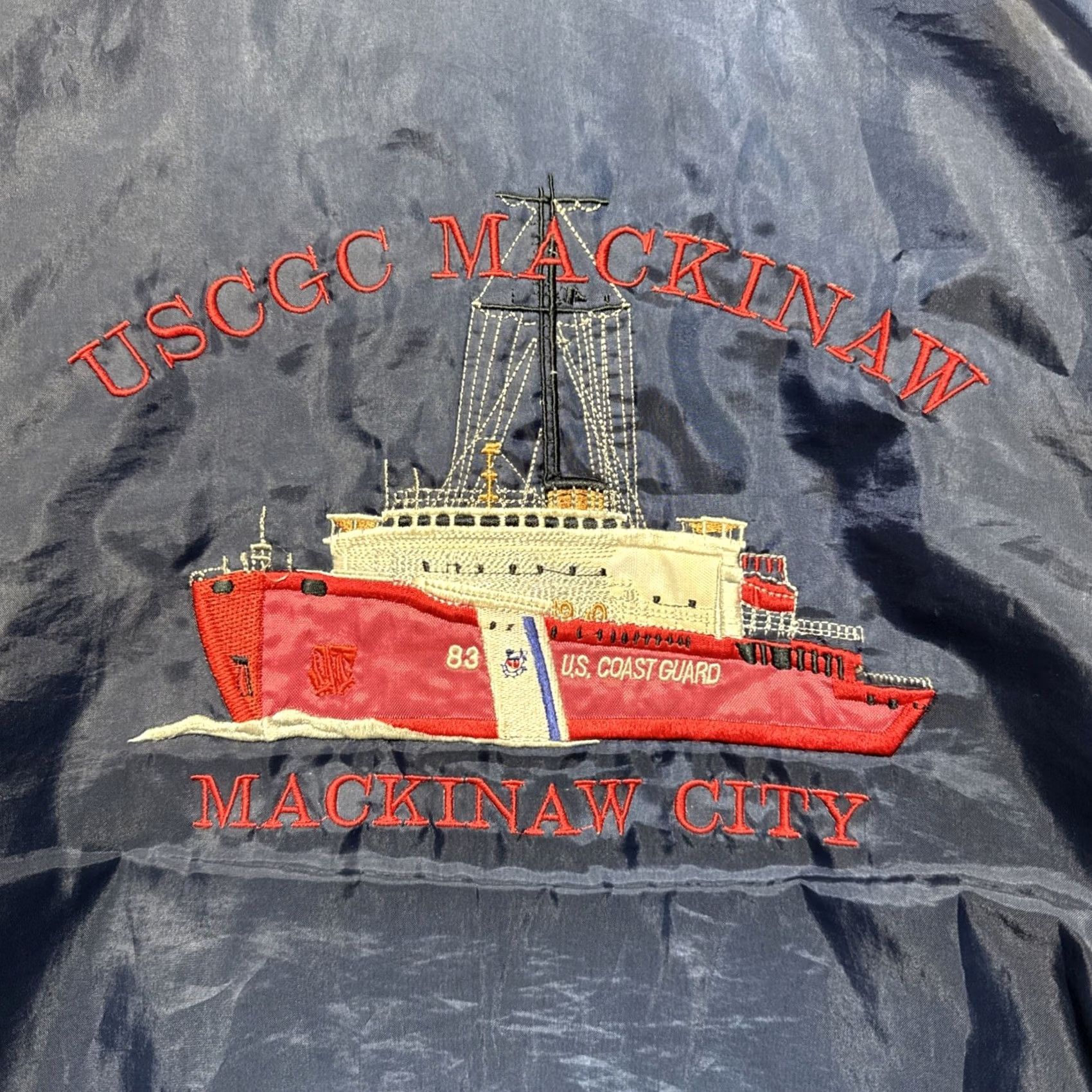 Vintage VINTAGE Oarsman 913 Jacket USCGC Mackinaw Coast Guard Large Navy Lined Rugged NOTE Size US L / EU 52-54 / 3 - 6 Thumbnail