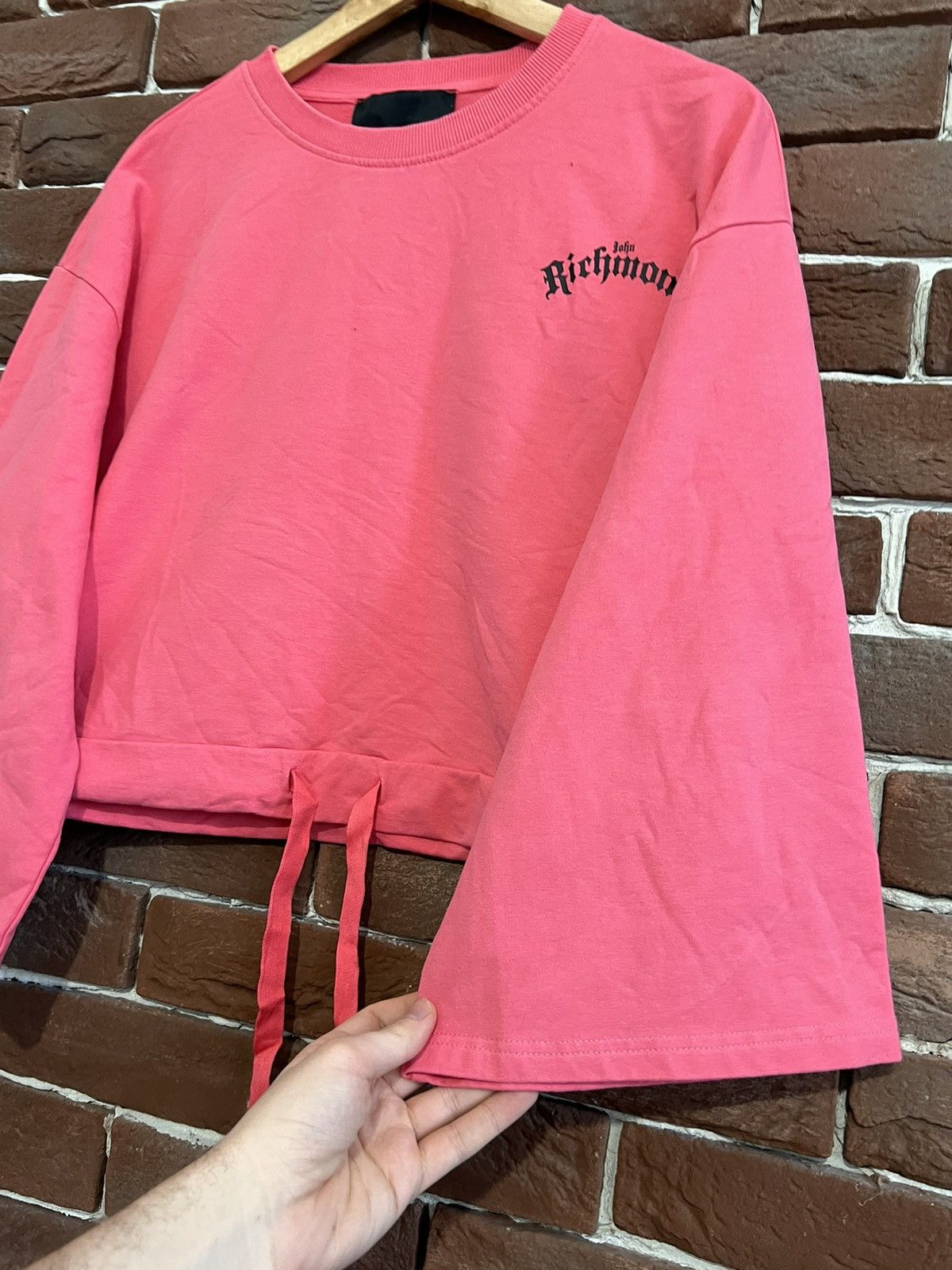 John Richmond Richmond Cropped Wide Sleeves Avant Garde Sweatshirts Pink M Size M / US 6-8 / IT 42-44 - 6 Thumbnail