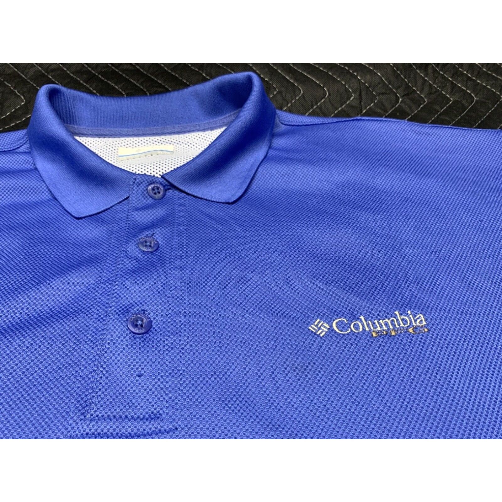 Vintage Columbia Mens XL Blue PFG Omni Shade Short Sleeve Button Up Fishing Polo Shirt Size US XL / EU 56 / 4 - 6 Thumbnail
