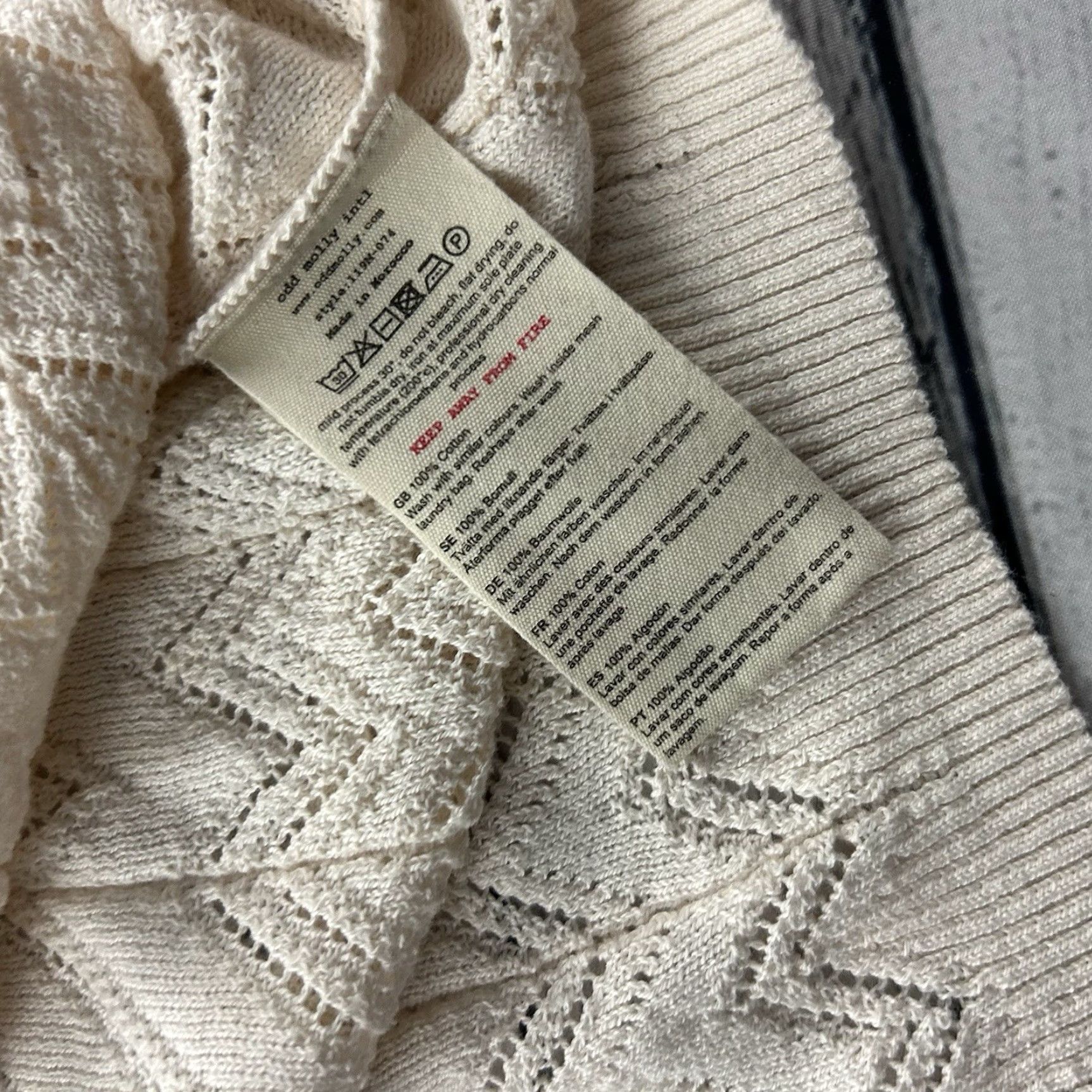 Vintage Odd Molly Cotton Mock Turtleneck Knit Top Women's 3 Ivory Knit Pullover Sweater Shirt Woolless 90s Vintage? Size XS / US 0-2 / IT 36-38 - 6 Thumbnail