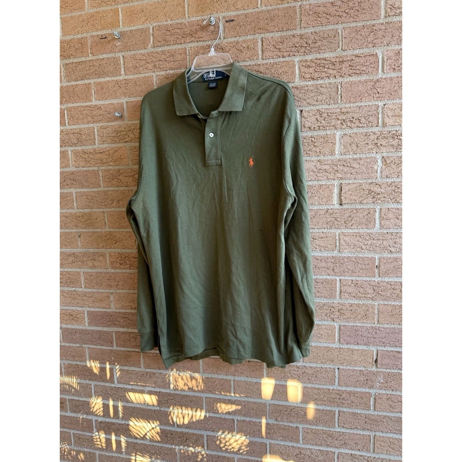 Ralph Lauren VINTAGE Polo Ralph Lauren Shirt Men Large Green Orange Pony Polo Collared Sweater Zip Crewneck Ski Preppy Size US L / EU 52-54 / 3 - 2 Thumbnail