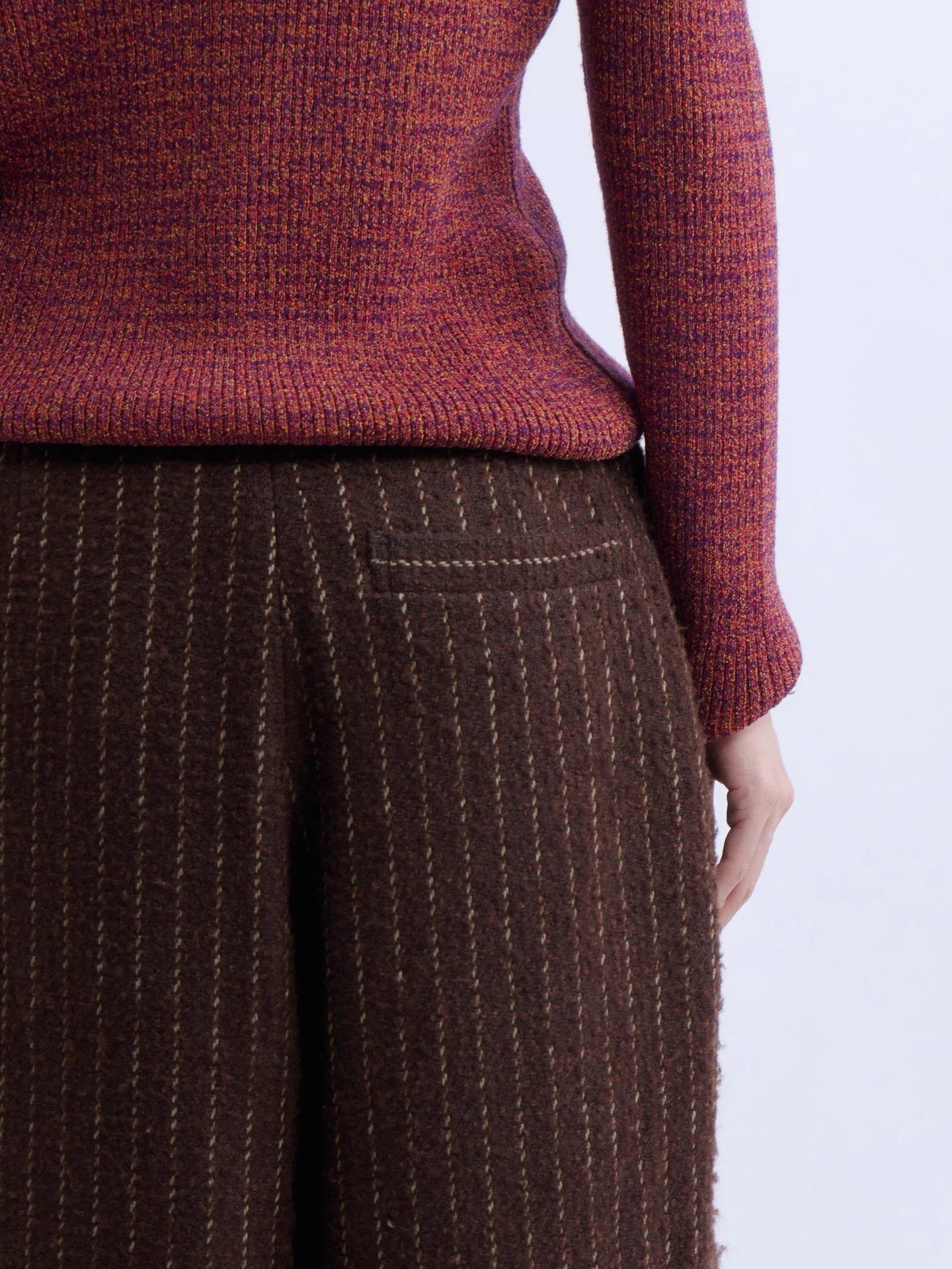 Vivienne Westwood Vivienne Westwood 00s Red Label Burgundy Wool Stripe WLeg 0 Size 24" / US 00 / IT 34 - 7 Thumbnail
