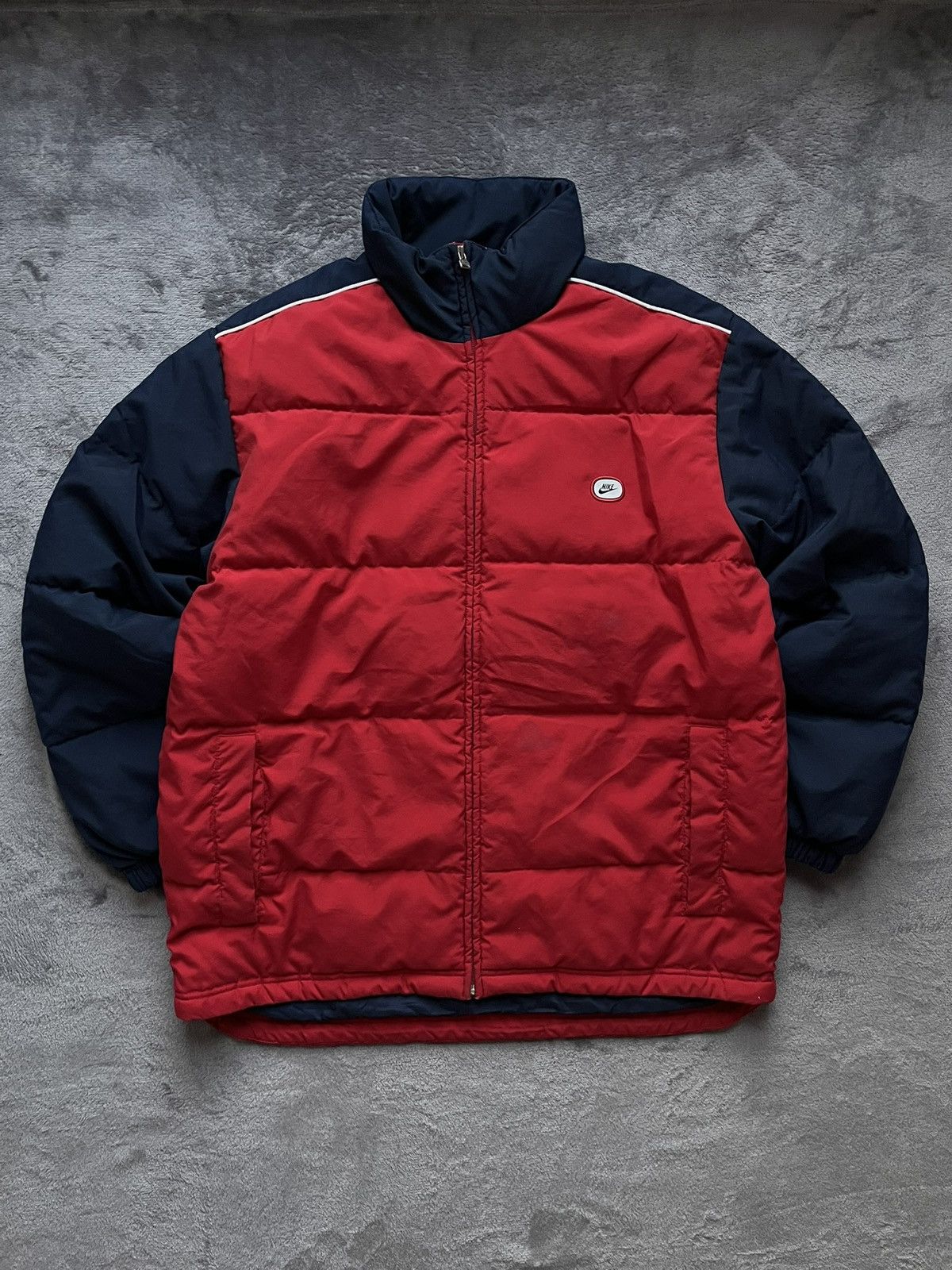 Nike 00s Nike Athletic Department Down Puffer Jacket Swoosh Y2k Size US L / EU 52-54 / 3 - 1 Thumbnail