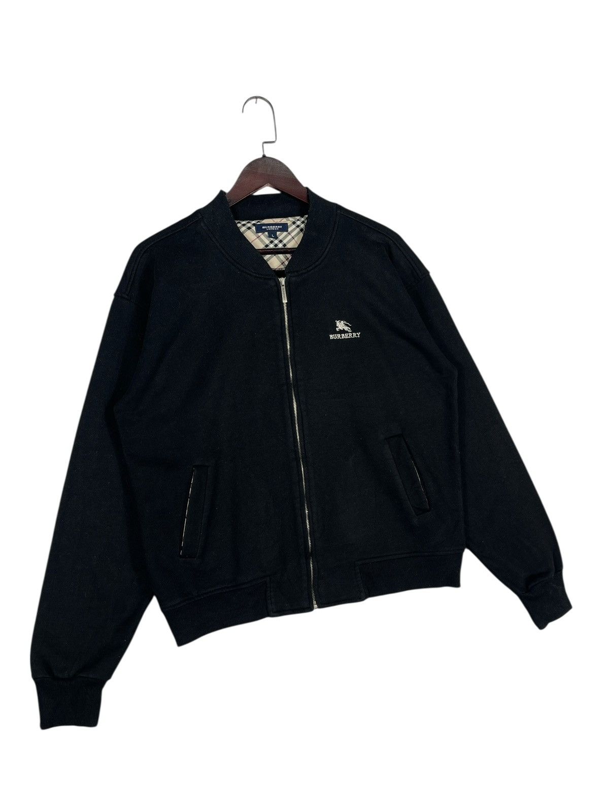 Burberry Vintage Burberry London Bomber Jacket Zip Sweatshirt Size US L / EU 52-54 / 3 - 4 Thumbnail