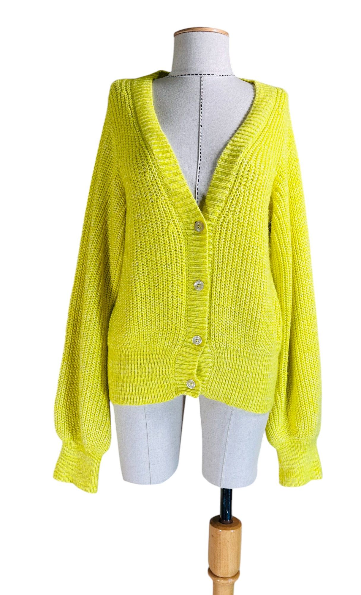 Mads Norgaard Yellow Cotton Cardigan Mohair Size S / US 4 / IT 40 - 1 Thumbnail