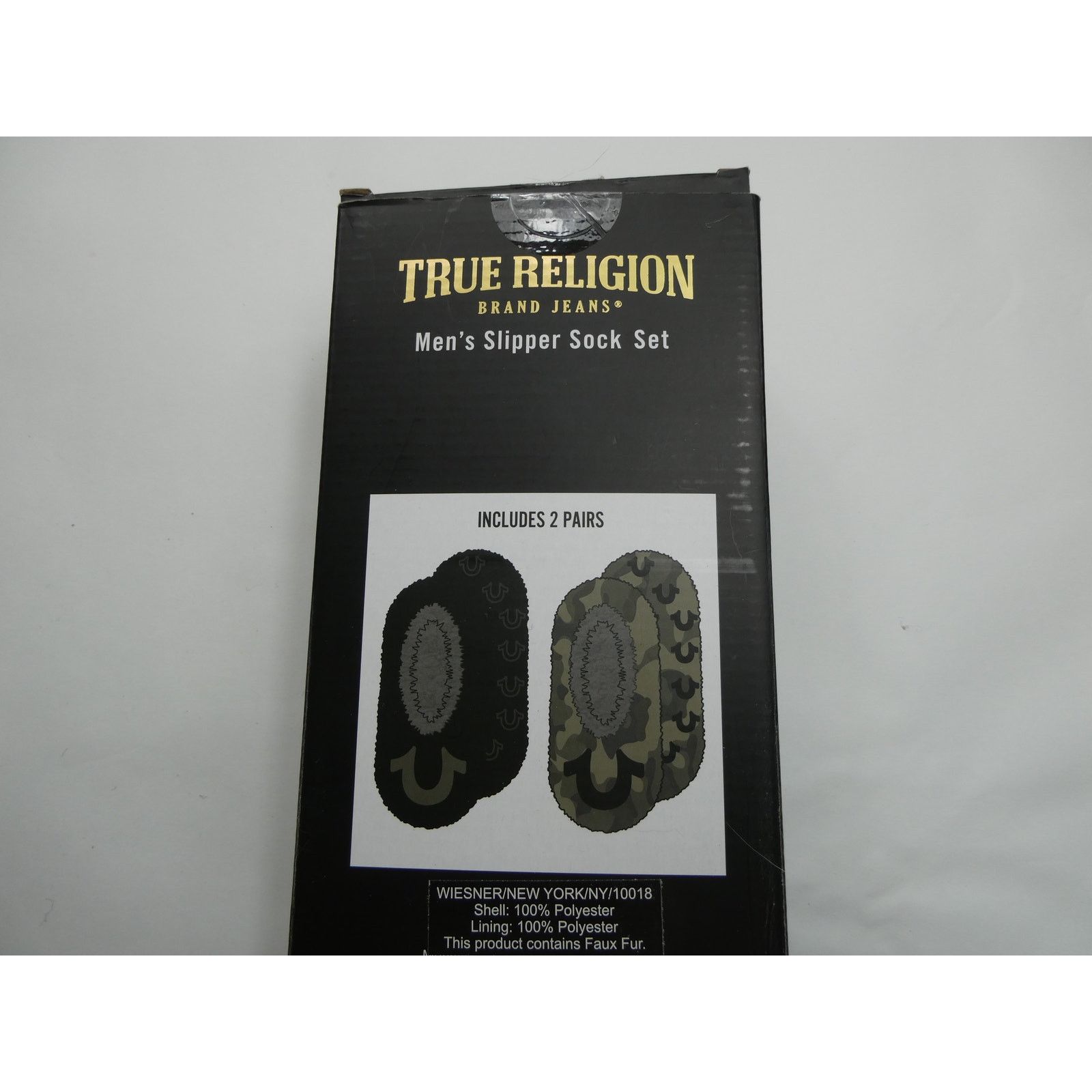 True Religion TRUE RELIGION 2 pack slipper sock set medium, 9-10, NEW Size US 9 / EU 42 - 3 Thumbnail
