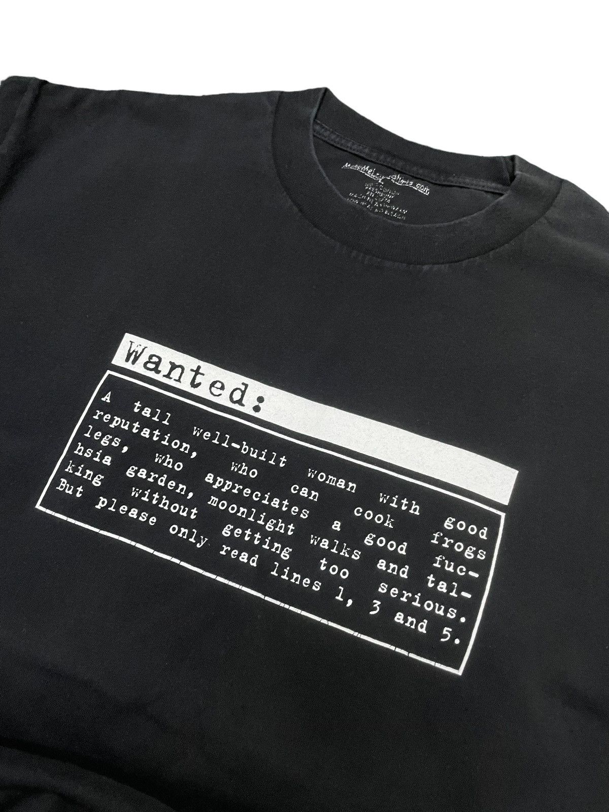 Vintage Vintage Wanted Funny Words Punchline Tshirt Size US L / EU 52-54 / 3 - 1 Thumbnail