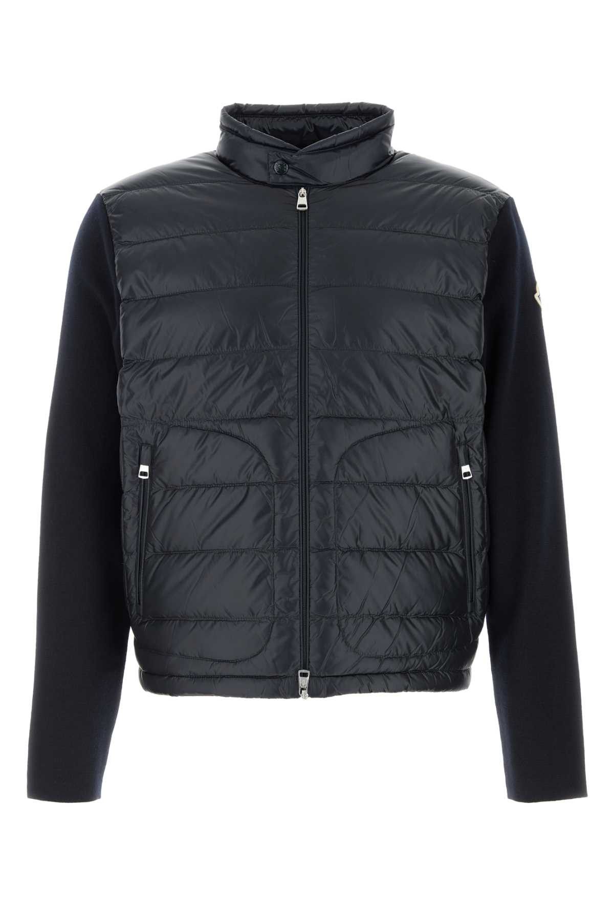 Moncler Navy Blue Wool Jacket Size US XL / EU 56 / 4 - 1 Thumbnail