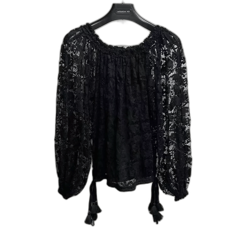 Chloe Black Lace Long Sleeve Top by Chloe-yf Size US S / EU 44-46 / 1 - 1 Thumbnail