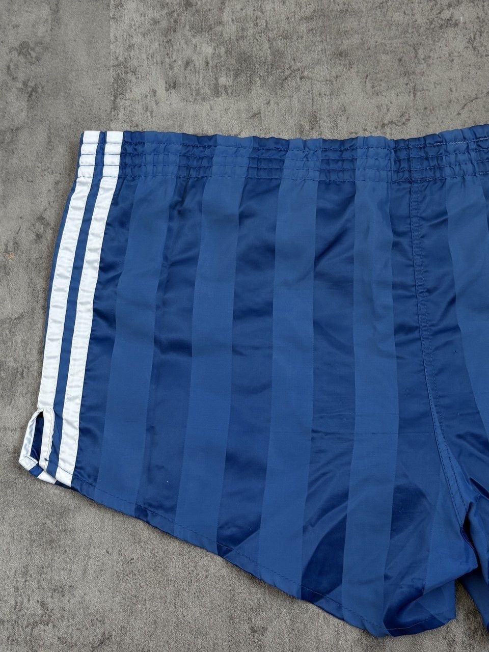 Adidas Vintage 1980's Adidas West Germany Striped Nylon Shorts Blue Size US 36 / EU 52 - 6 Thumbnail