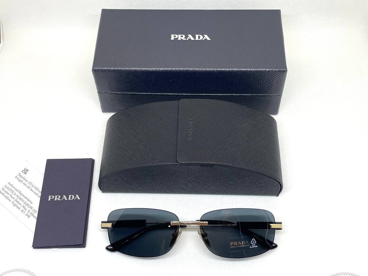 Prada Prada Sunglasses with iconic metal plaque PR68ZS ZVN09T Size ONE SIZE - 9 Thumbnail