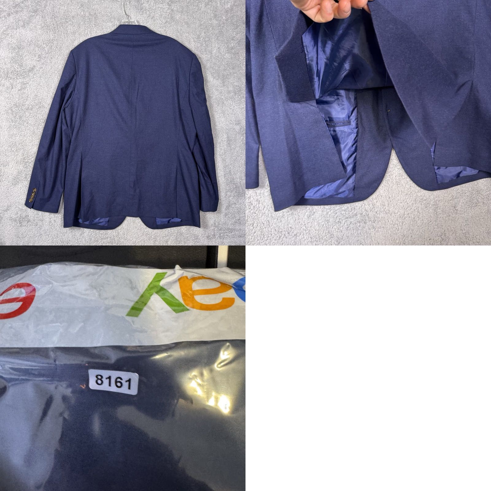 J.Crew J.CREW Thompson Flex Wool Blazer Mens 44R Sport Coat 2 Button Preppy Blazer Jacket Blue Men's Regular Wool Blazer Size 44R - 9 Thumbnail