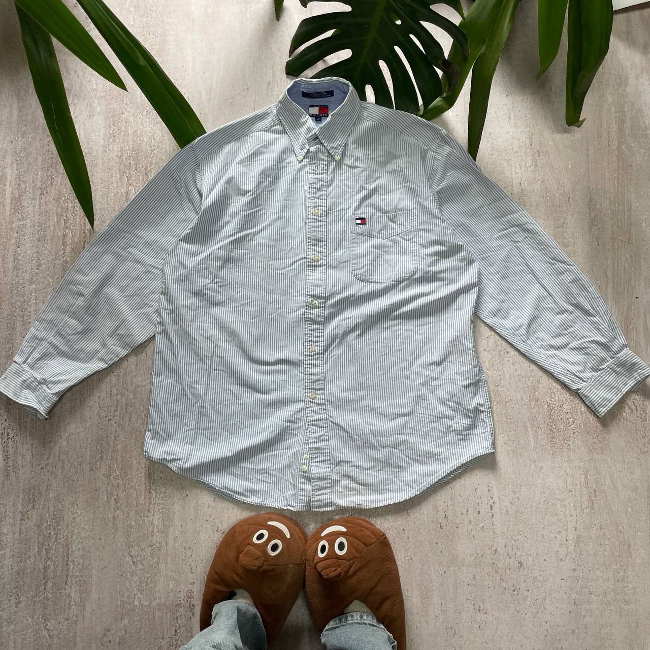 Tommy Hilfiger × Vintage VINTAGE 90S TOMMY HILFIGER BIG LOGO OVERSIZED STRIPES SHIRT Size US XL / EU 56 / 4 - 8 Thumbnail