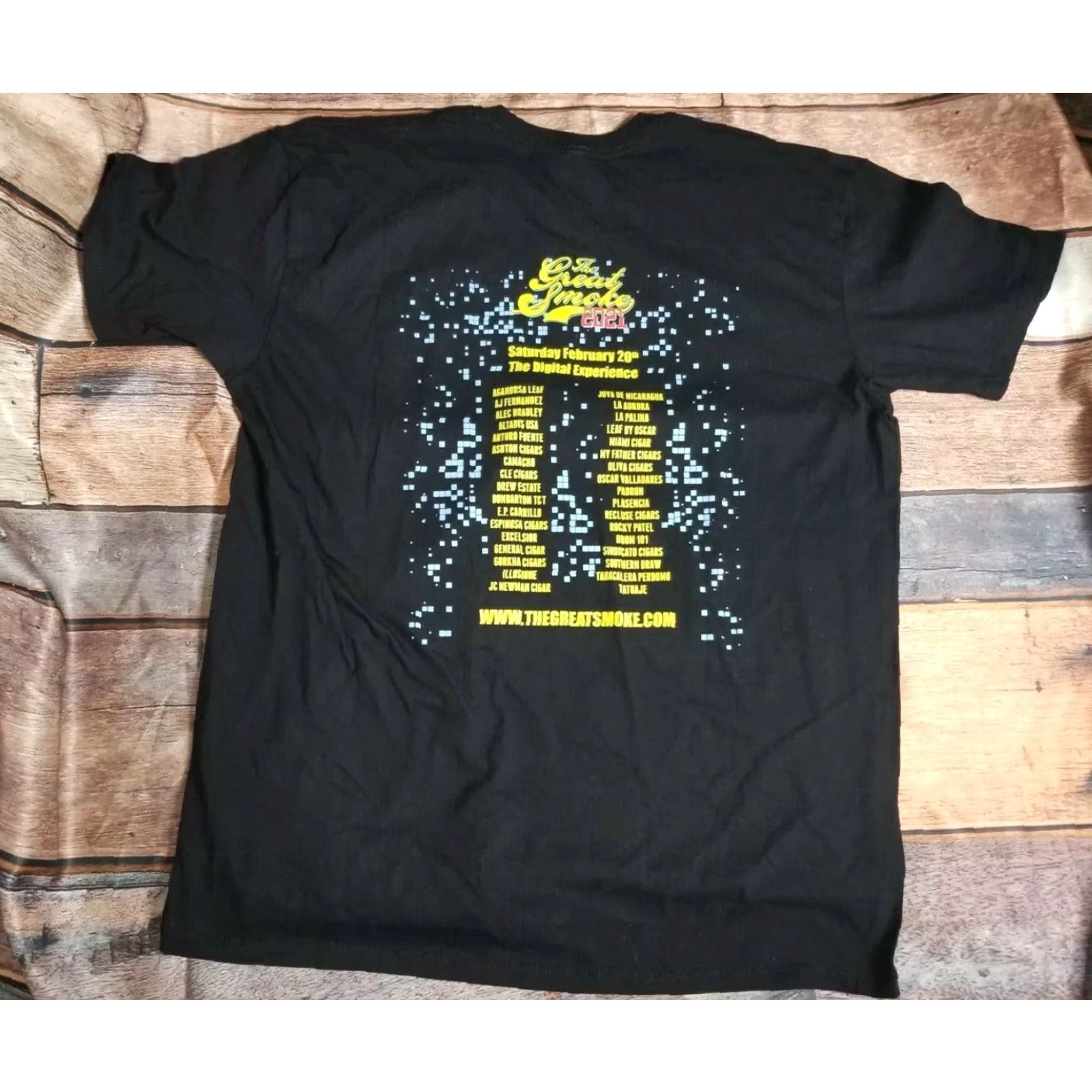 THE GREAT The Great Smoke Inn 2021 Digital Experience Cigars T Shirt XL Black Double Sided Mens Size US XL / EU 56 / 4 - 2 Thumbnail