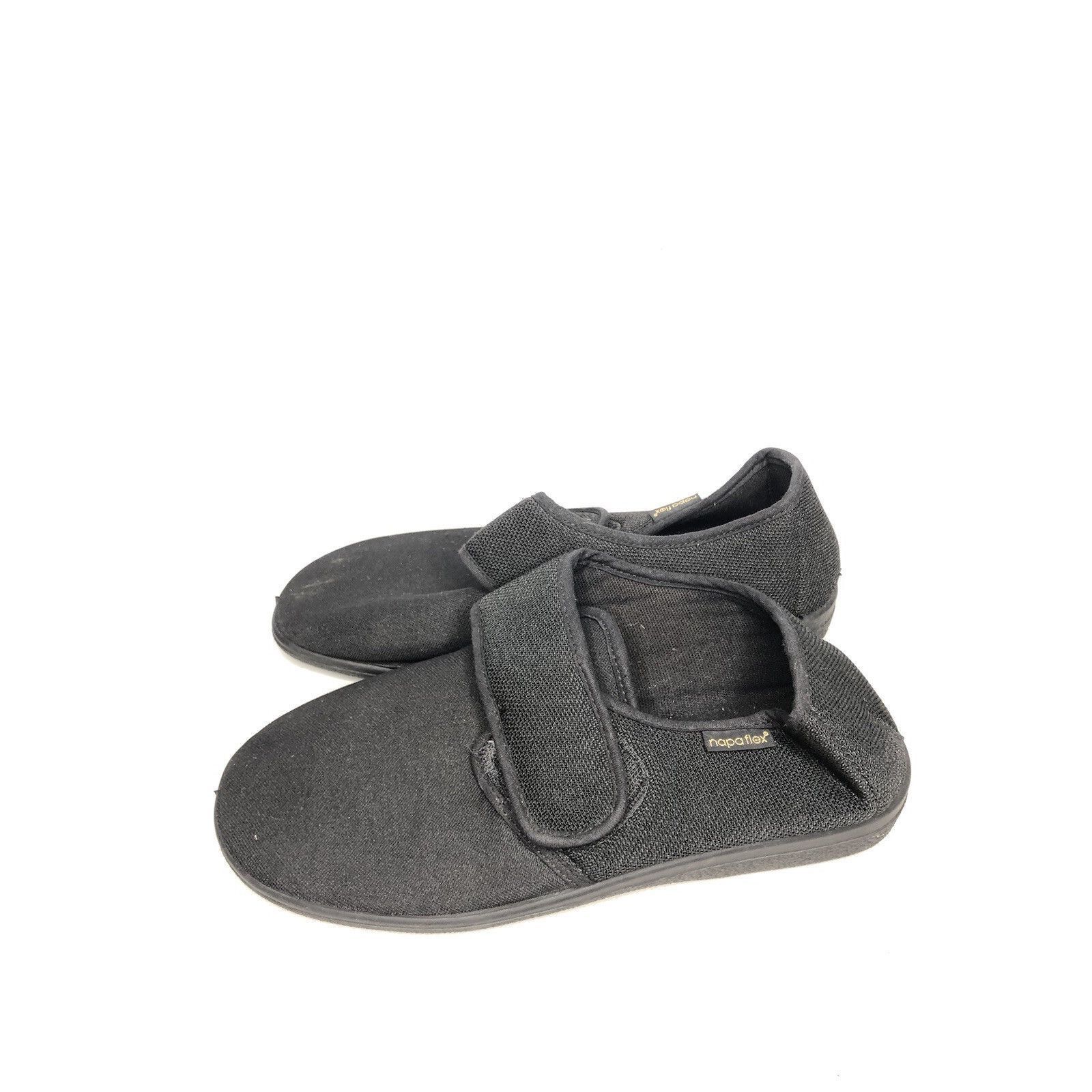 NADA Napa Flex Black Fabric Textile Comfort Flat Strap Shoes Wome Size US 10.5 / IT 40.5 - 3 Thumbnail