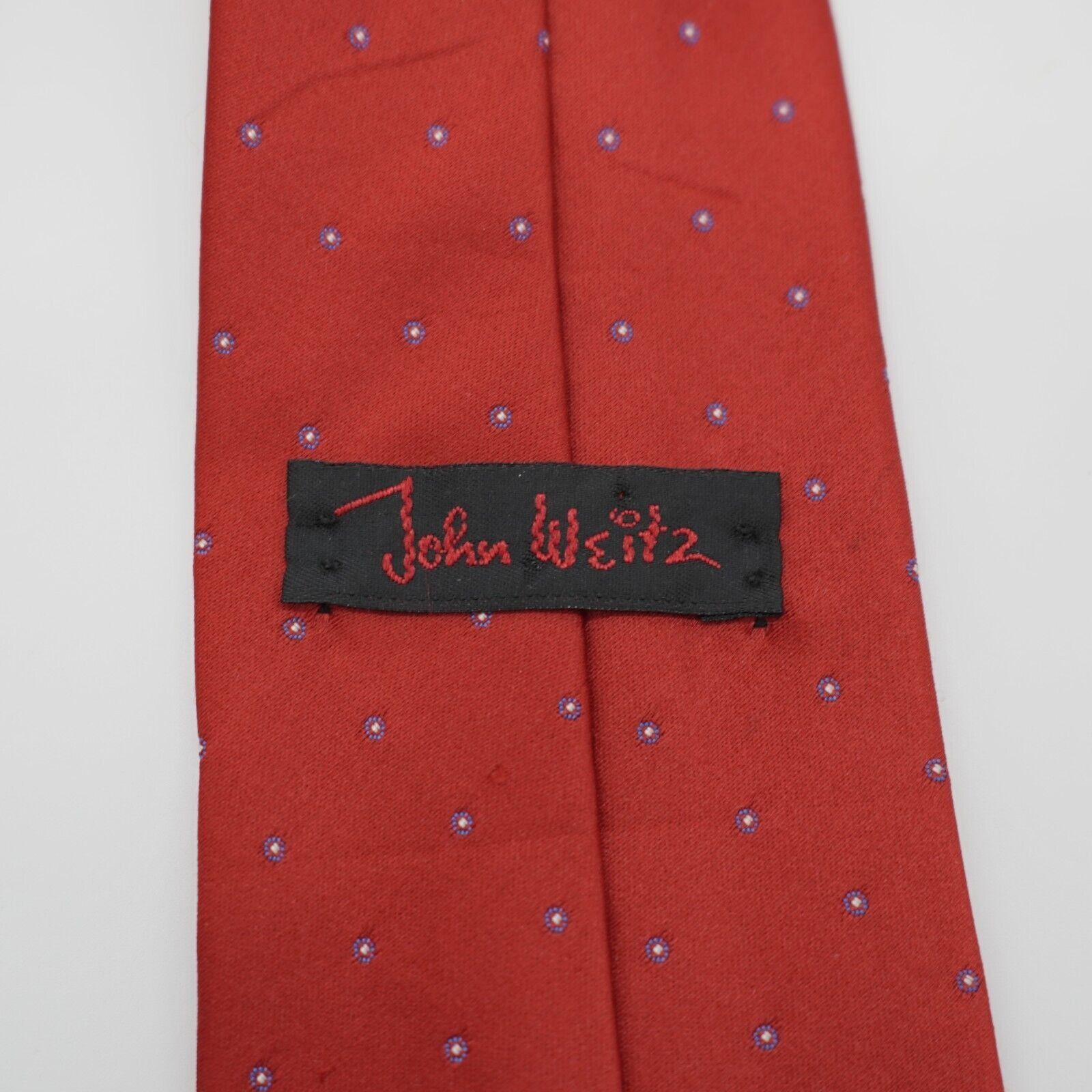 John Weitz John Weitz Signature Red Woven Silk Blend Tie Short Size ONE SIZE - 3 Thumbnail