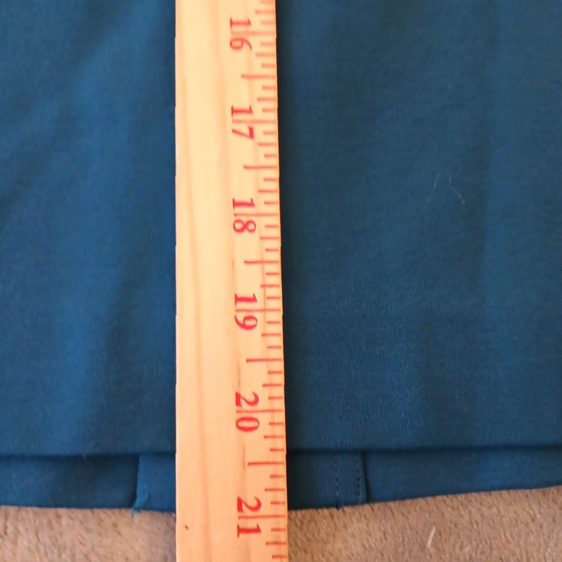 J. Jill J.Jill Skirt Knee Length Blue M Elastic Waist Slit Stretch Pull On Pencil Straight Women Size 32" / US 10 / IT 46 - 3 Thumbnail