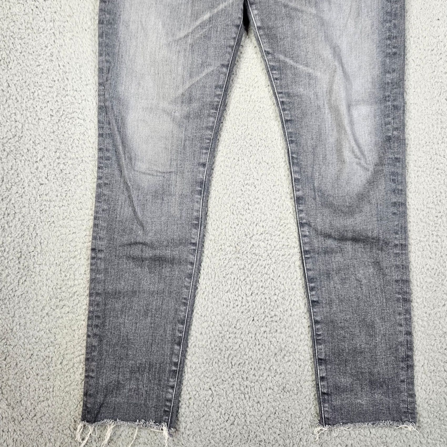 Farah AG Adriano Goldschmied Jeans Skinny Mid Rise Gray 29R Women Regular Denim Cotton Polyester Spandex GG Farrah Slim Belted Everyday Vintage No Size 29" - 3 Thumbnail