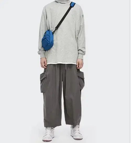 Japanese Brand 20SS Indigo Union Japan Grey Big Pocket Worker Pants Size US 32 / EU 48 - 1 Thumbnail