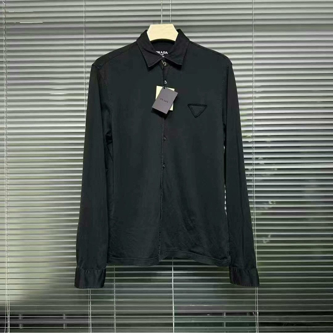 Prada prada black stretchy long sleeve shirt Size US M / EU 48-50 / 2 - 1 Thumbnail