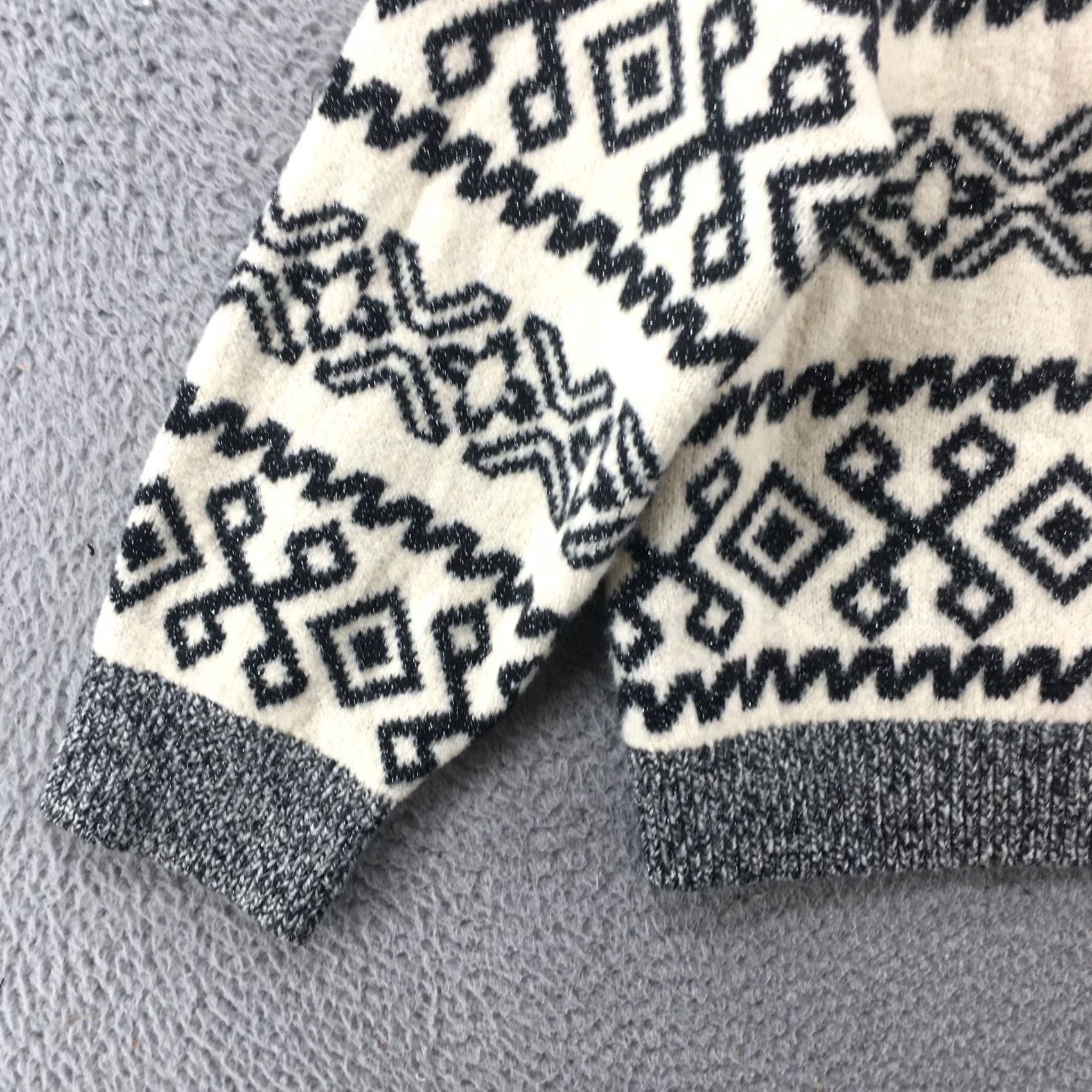 Vintage A New Day Sweaters Womens XL White Crew Neck Long Sleeves Pullover NEW Knit Polyester Argyle/Diamond Casual Size XL / US 12-14 / IT 48-50 - 5 Thumbnail
