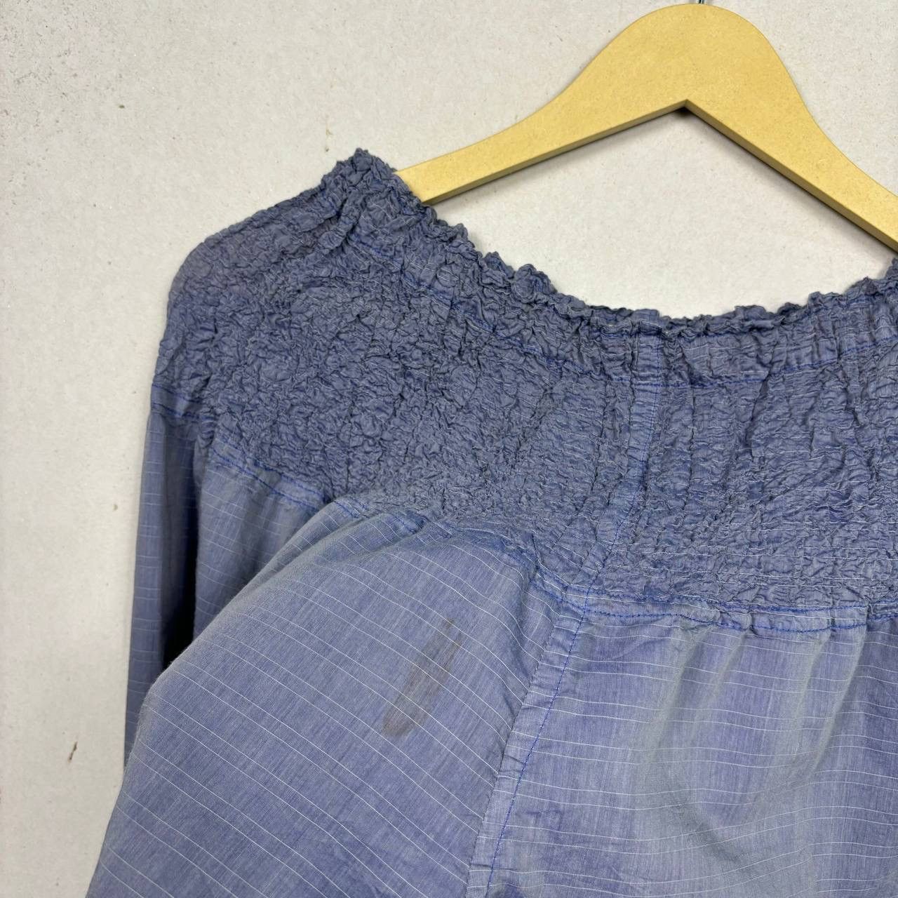Issey Miyake Me Issey Miyake Purple Eyelet Embroidery Smocked Shorts OS Size 29" - 7 Thumbnail
