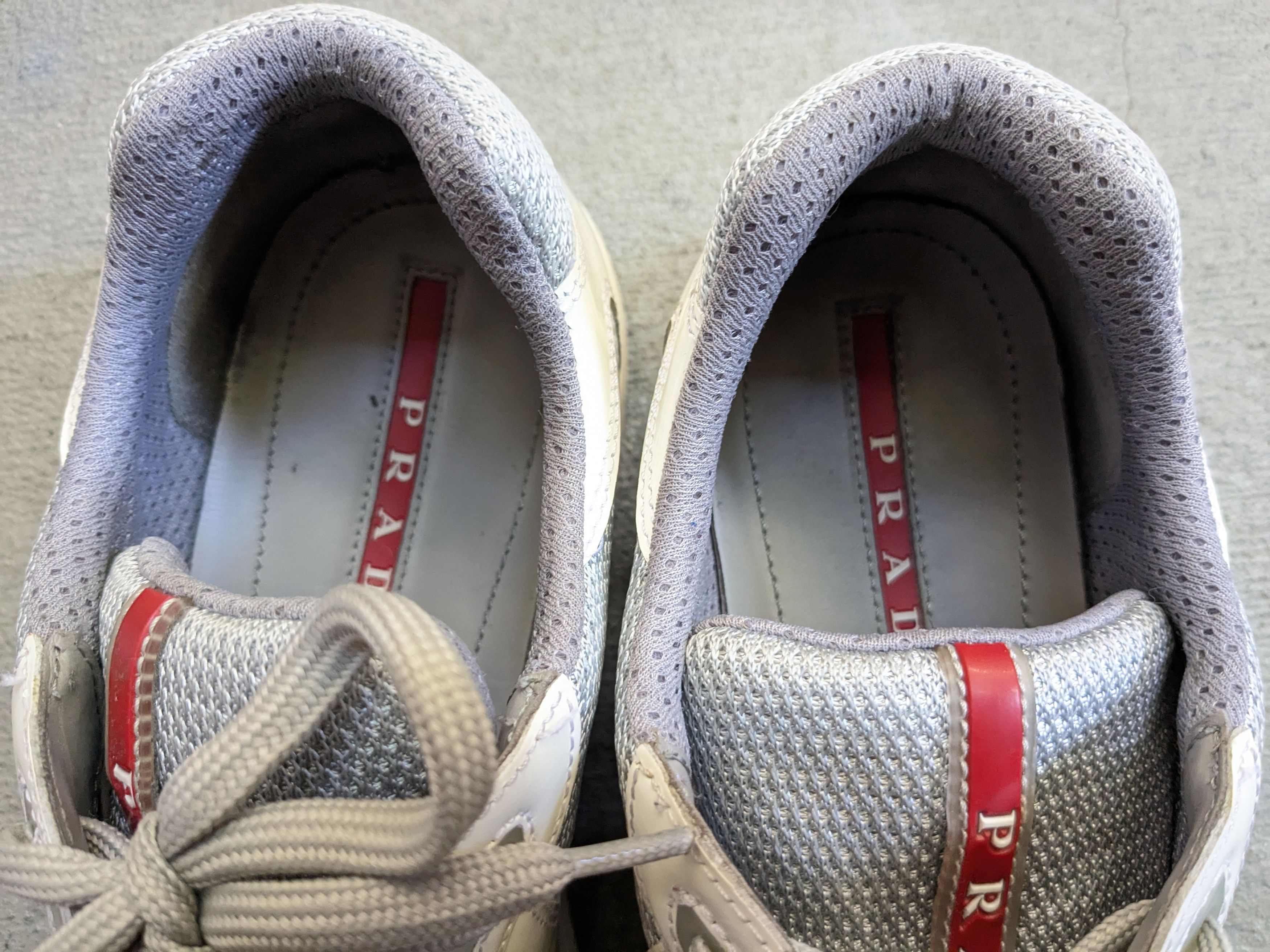 Prada Prada America's Cup White Patent Leather 8 Low Silver Red Size US 8 / EU 41 - 11 Thumbnail
