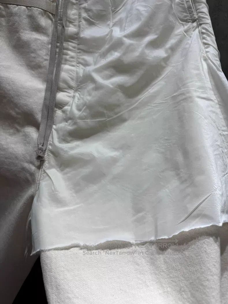 Rick Owens Rick Owens size s 19ss White Cotton Asymmetric Patch Silk S Size US 28 / EU 44 - 7 Thumbnail